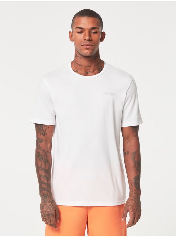 Oakley White Men's T-Shirt with Printed Back Oakley - Men
