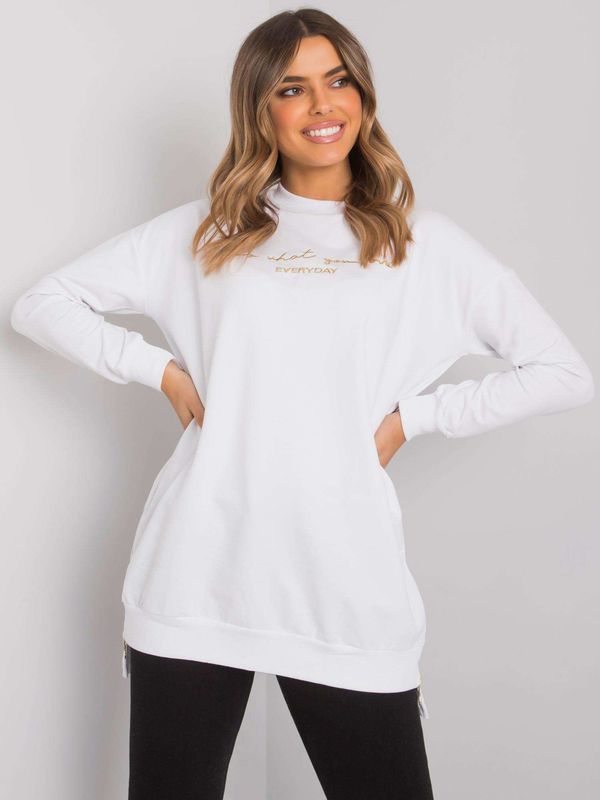 Fashionhunters White tunic with Bradenton RUE PARIS inscription