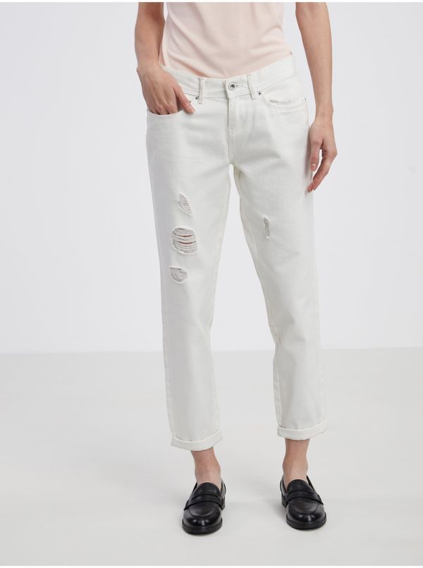 CAMAIEU White Women Boyfriend Jeans CAMAIEU - Women