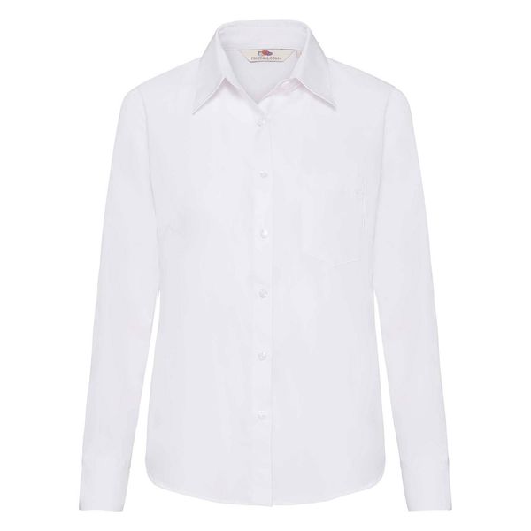 Fruit of the Loom White women's classic poplin shirt Fruit Of The Loom