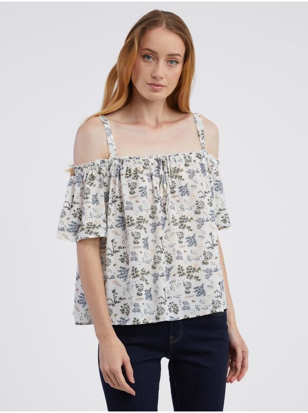 CAMAIEU White Women's Patterned Blouse CAMAIEU - Ladies