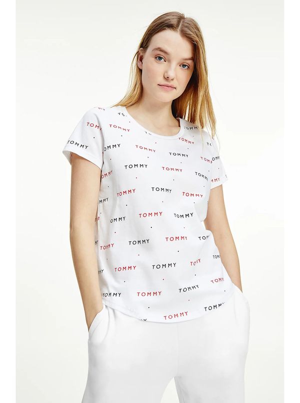 Tommy Hilfiger White Women's Patterned T-Shirt Tommy Hilfiger - Women
