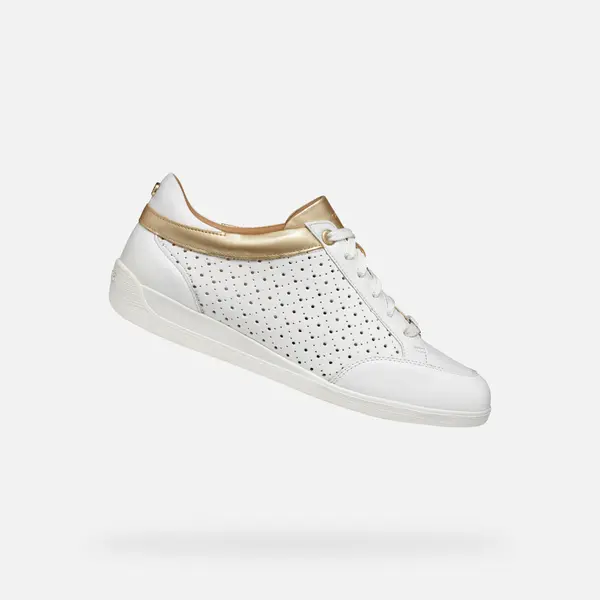 GEOX White women's sneakers Geox Myria - Women's