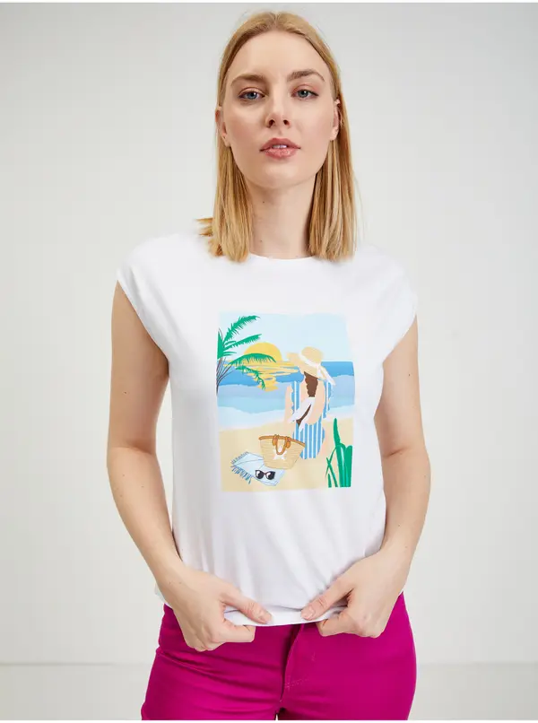 Orsay White Women's T-Shirt ORSAY - Women