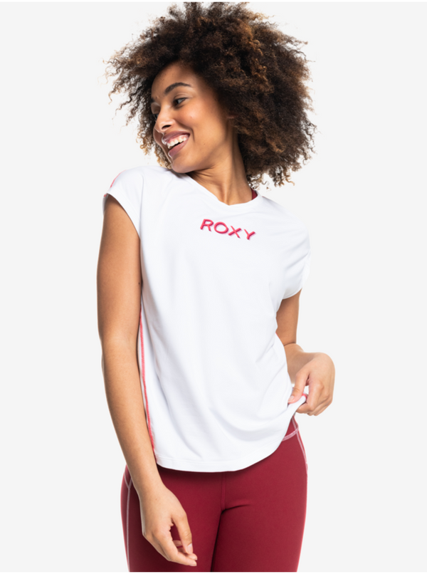Roxy White Women's T-Shirt with Roxy Training Grl - Women