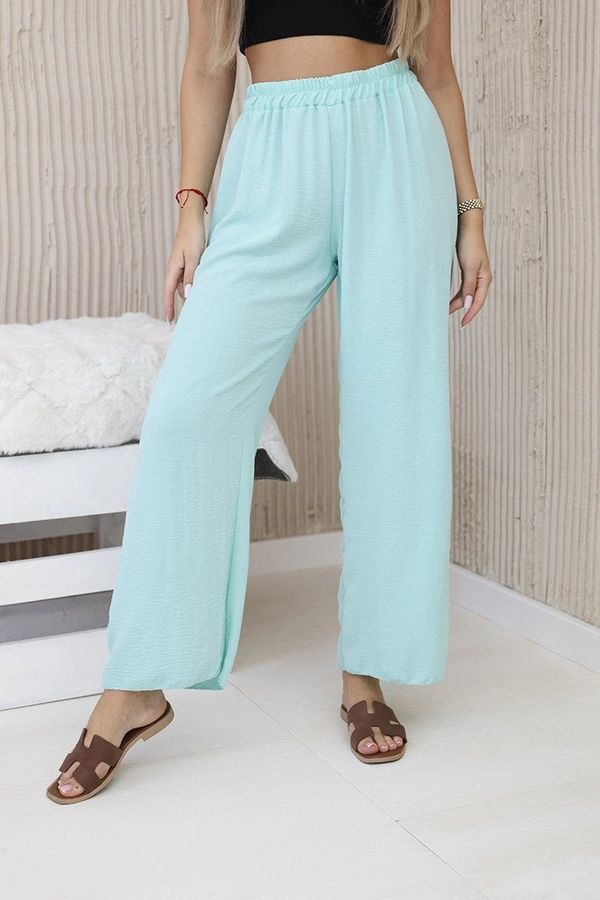 Włoski Wide mint trousers