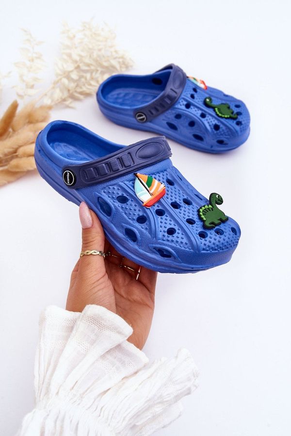 WJ1 WJ1 Детски дунапренени леки сандали Crocs Blue Sweets