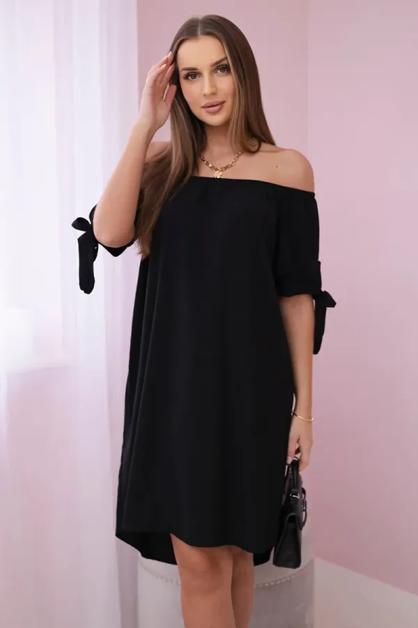 Kesi Włoski Włoski Dress tied on the sleeves black