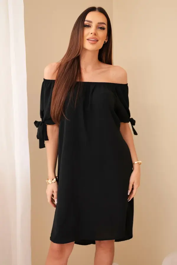 Kesi Włoski Włoski Dress tied on the sleeves black