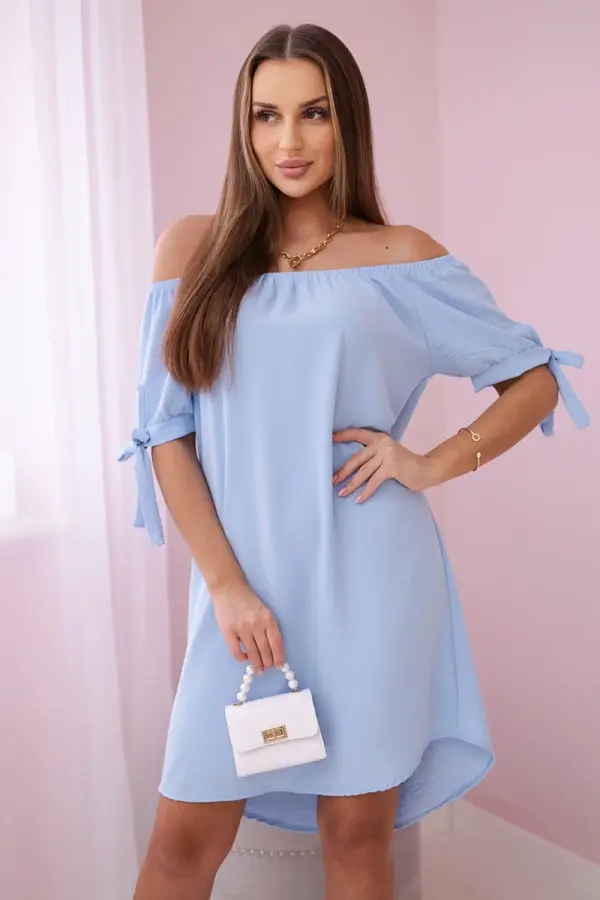 Kesi Włoski Włoski Dress tied on the sleeves blue