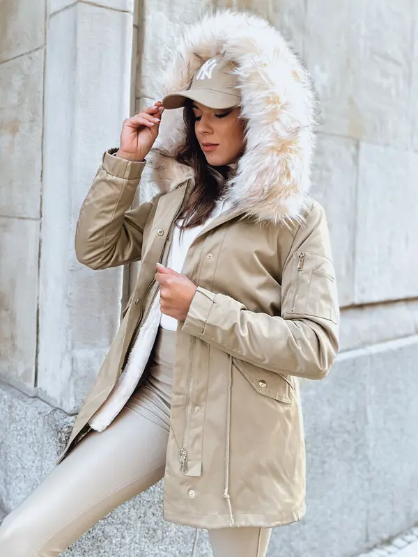 DStreet Women's winter parka GARNET beige Dstreet
