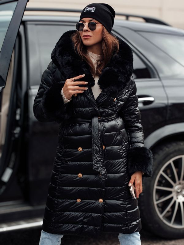 DStreet Women's winter quilted coat HORIZON black Dstreet