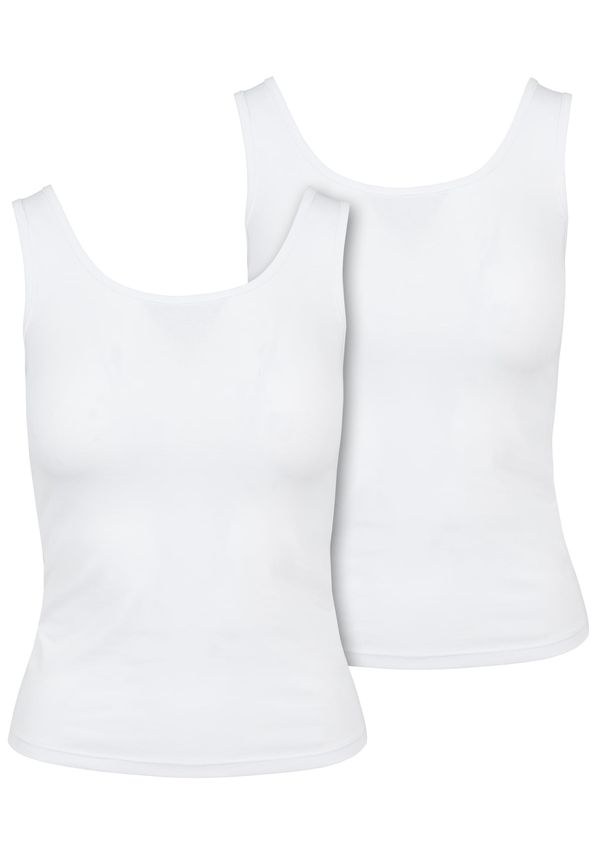 Urban Classics Women's 2-pack Basic Stretch Top White