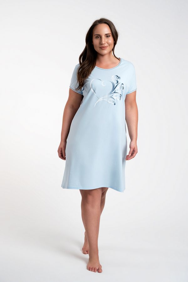 Italian Fashion Women's Arietta Short Sleeve Shirt - Blue