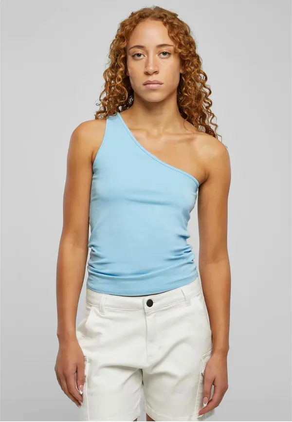 Urban Classics Women's asymmetrical top balticblue