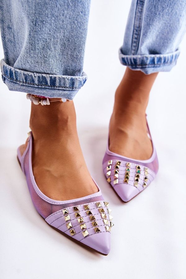 Kesi Women's ballerinas with studs purple Kinley
