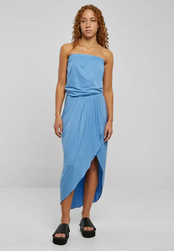 Urban Classics Women's Bandeau dress blue