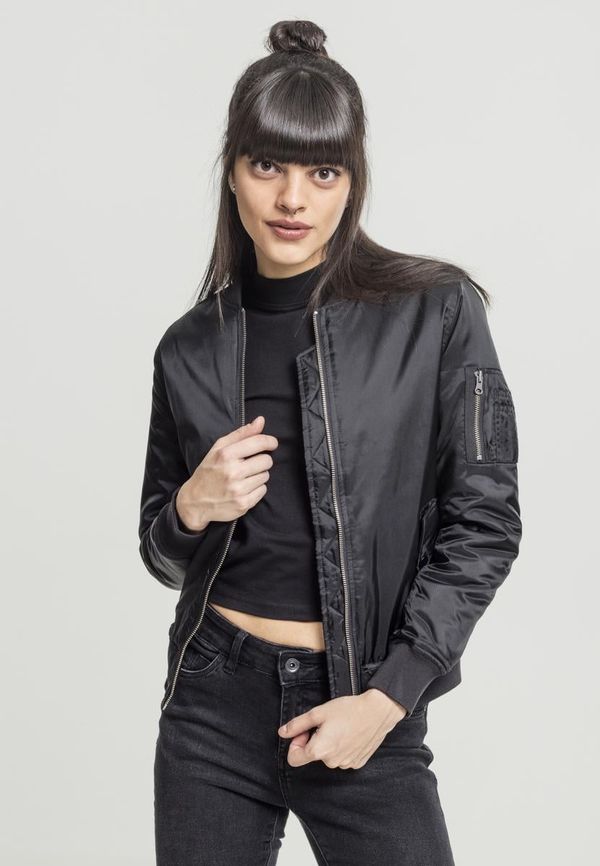 UC Ladies Women's Basic Bomber Jacket Black