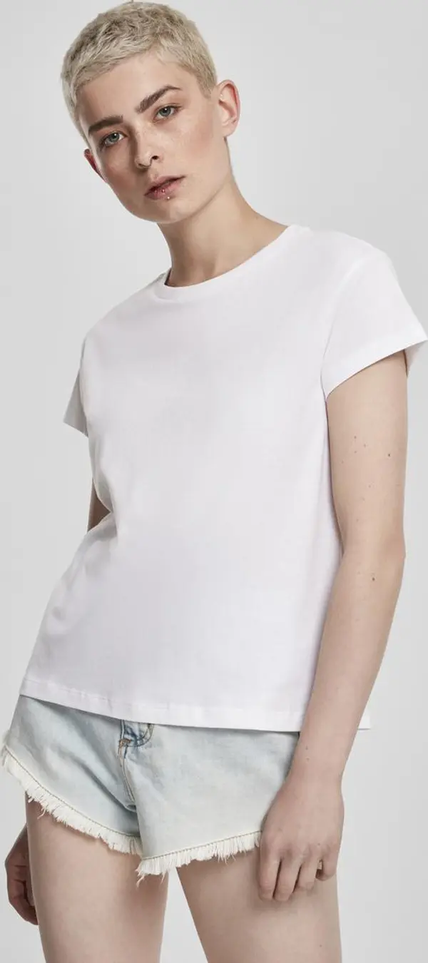 Urban Classics Women's Basic Box T-shirt in white