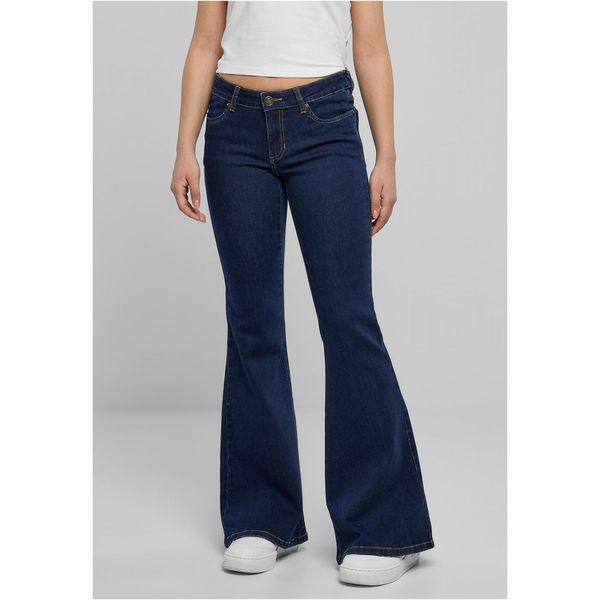 Urban Classics Women's Bell-bottomed Jeans - Navy Blue