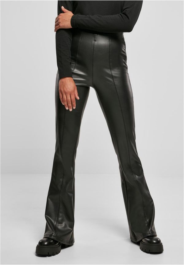 UC Ladies Women's black synthetic leather trousers