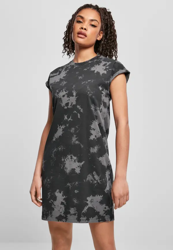 Urban Classics Women's bleached dress black/gray