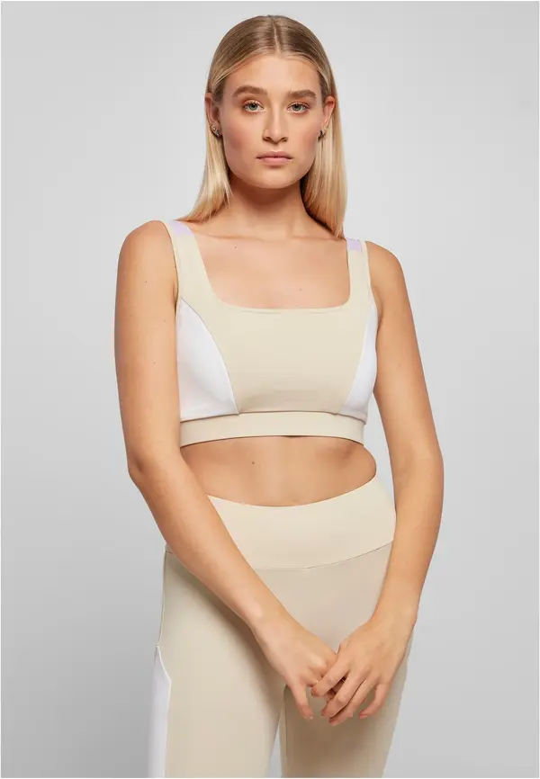Urban Classics Women's Bra Color Block softseagrass/white/lilac