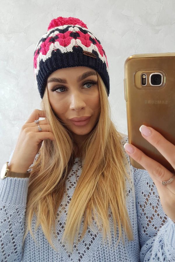 marka niezdefiniowana Women's cap Laila K283 dark blue