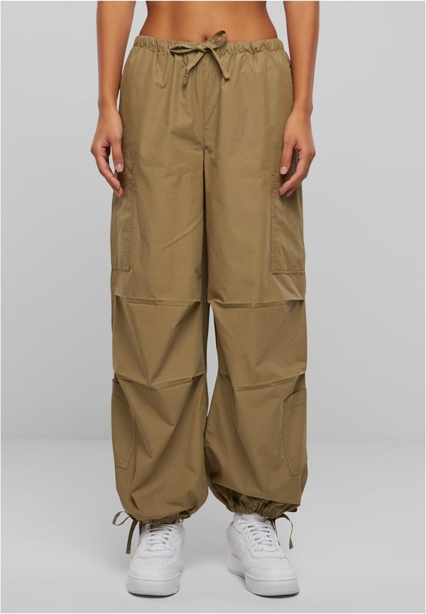 Urban Classics Women's Cargo Parashute Pants - Khaki