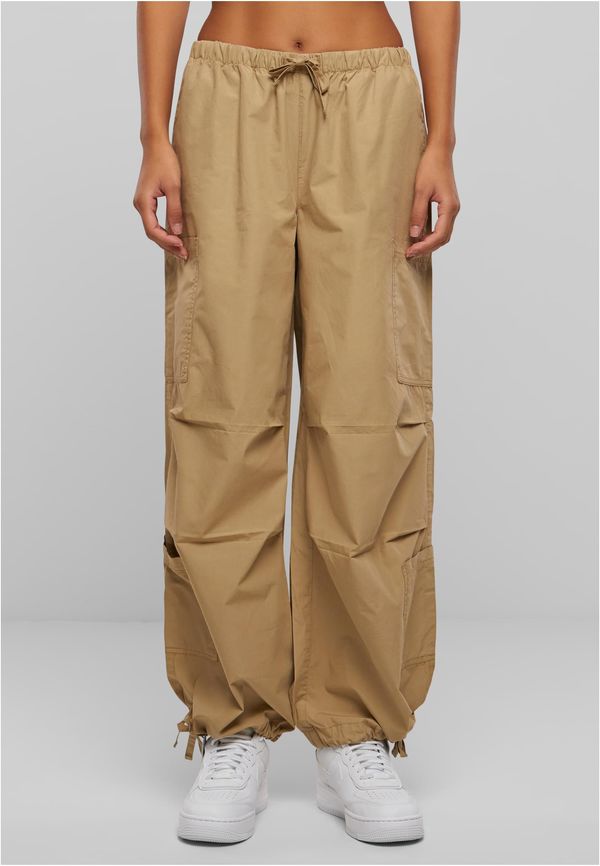 Urban Classics Women's Cargo Parashute Trousers - UnionBeige