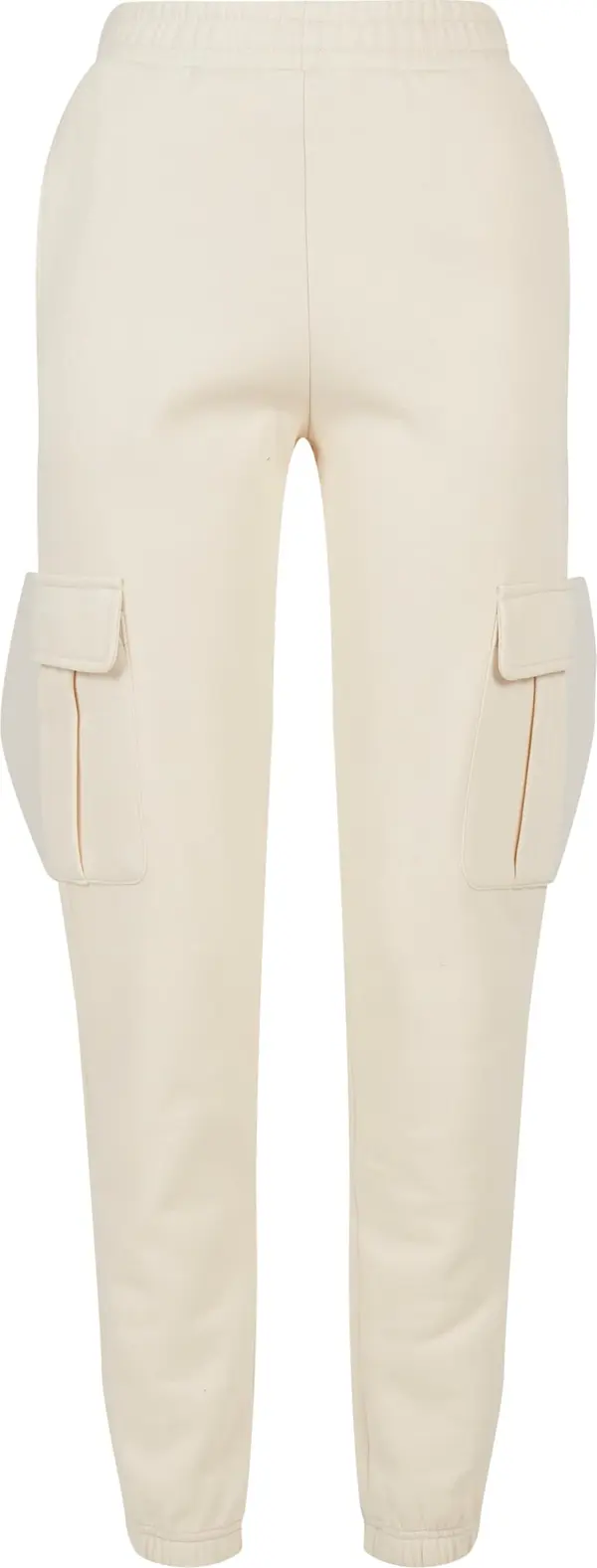 Urban Classics Women's Cargo Sweat High-Waisted Trousers whitesand