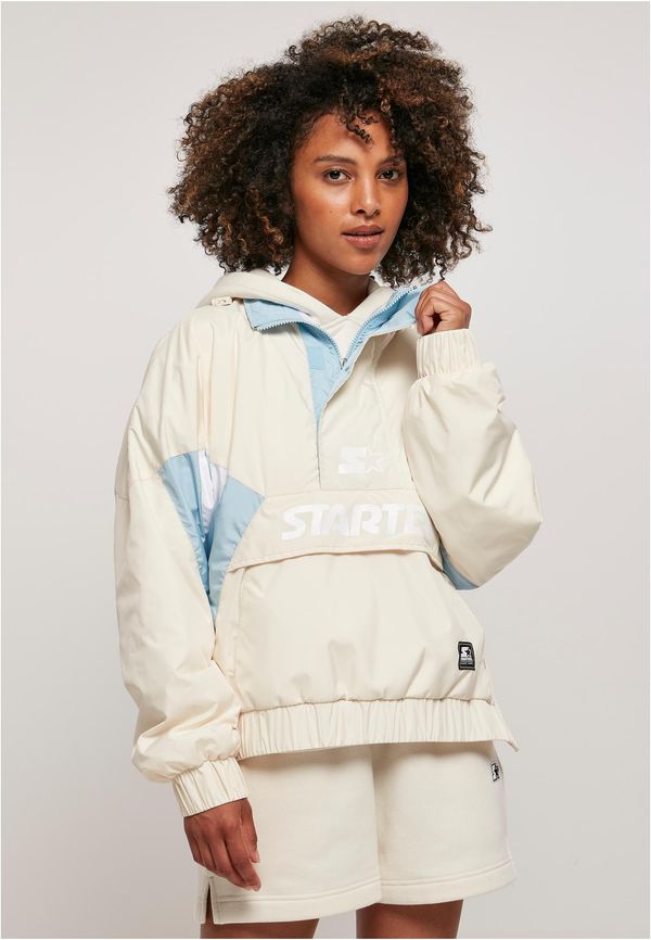 Starter Black Label Women's Colorblock Halfzip Starter Windbreaker Light White/Ice Blue