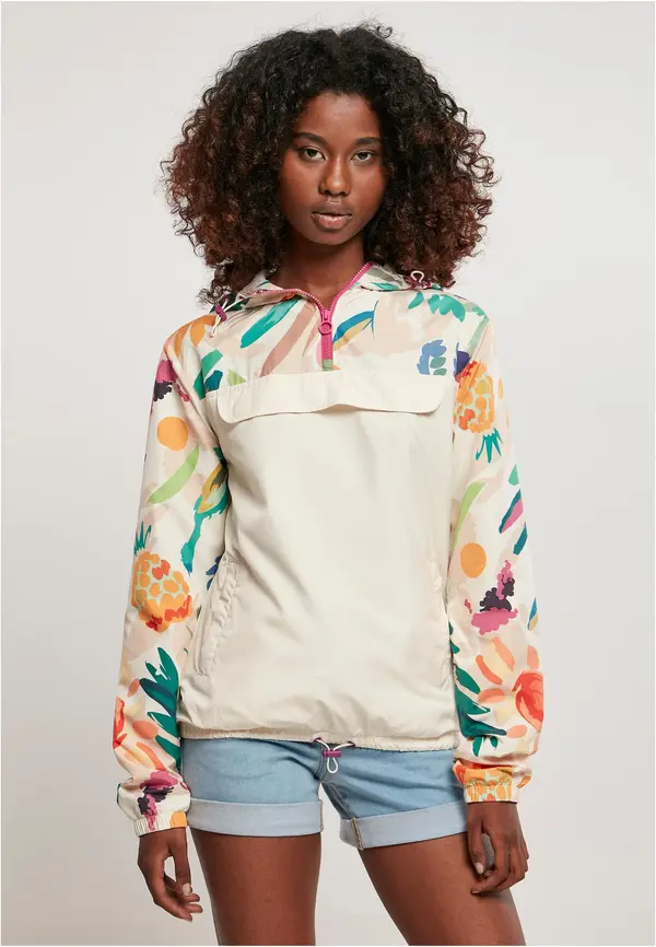 Urban Classics Women's combined jacket white, sand and fruit