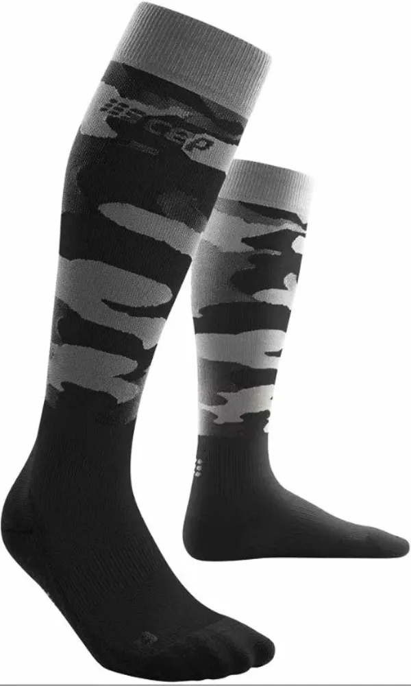 Cep Women's compression knee-high socks CEP Camocloud Black/Grey