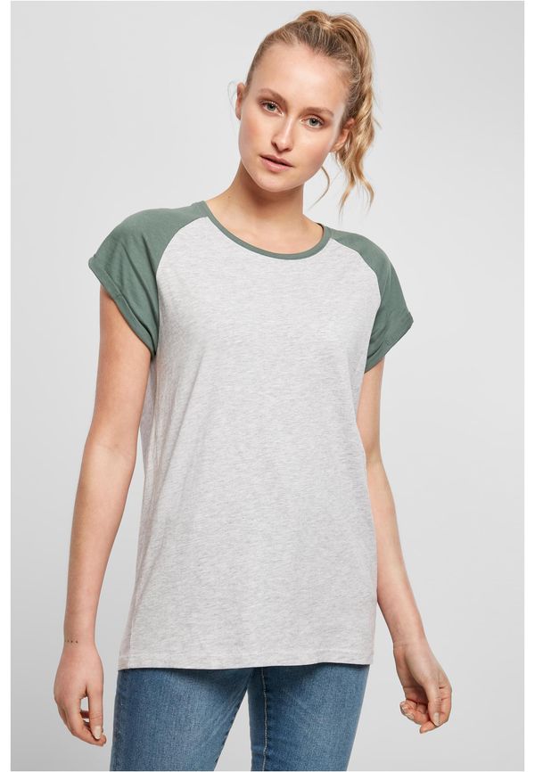 UC Ladies Women's contrasting raglan T-shirt light grey/pale éfne