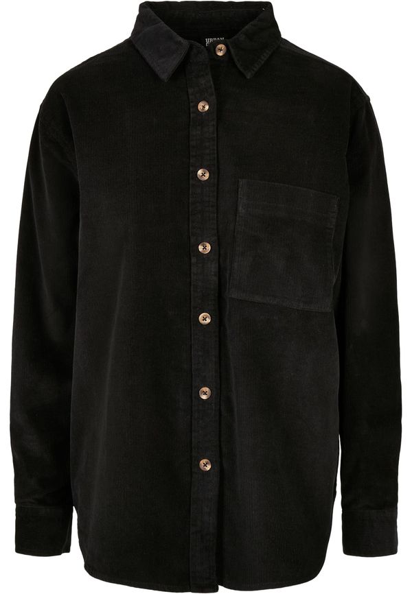 UC Ladies Women's corduroy oversized shirt black
