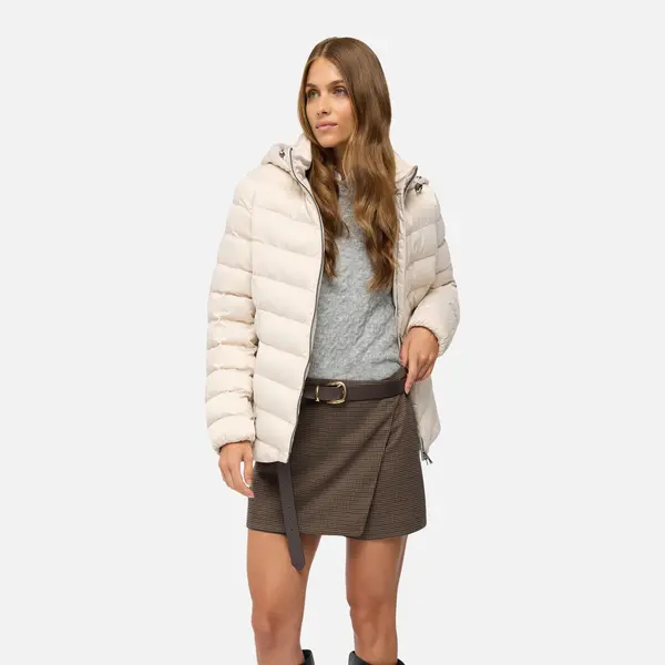 GEOX Women's Cream Quilted Jacket Geox Zosma - Women's