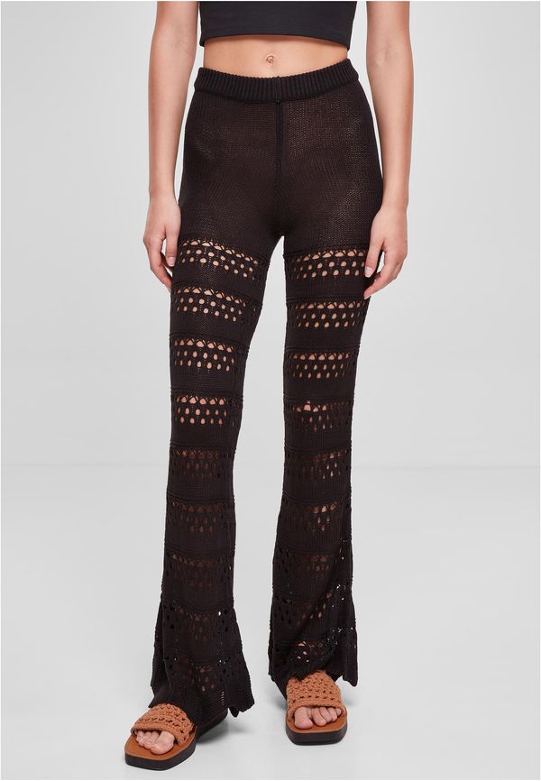 Urban Classics Women's crochet leggings in black