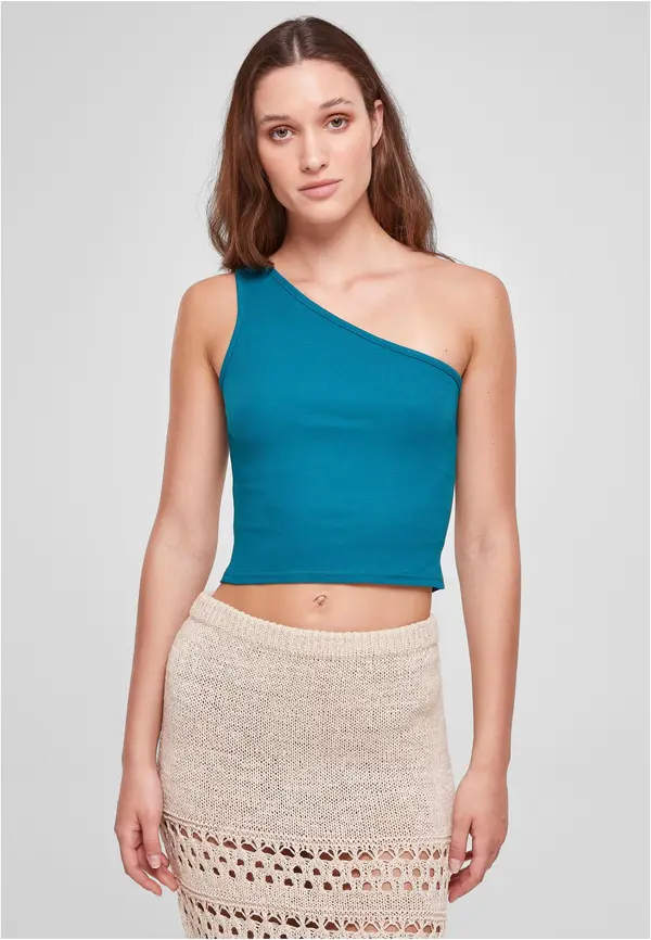 Urban Classics Women's cropped asymmetrical watercolor top