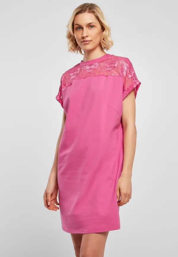 Urban Classics Women's dress with pink lace