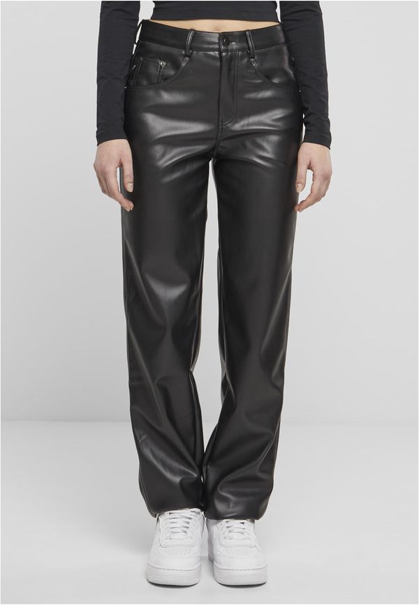 Urban Classics Women's faux leather pants black