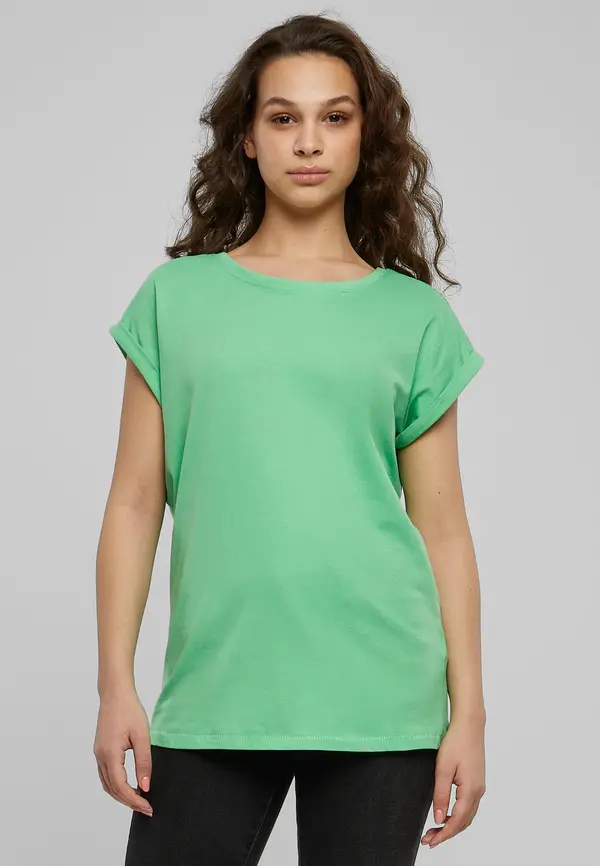 Urban Classics Women's Ghostgreen T-Shirt with Extended Shoulder
