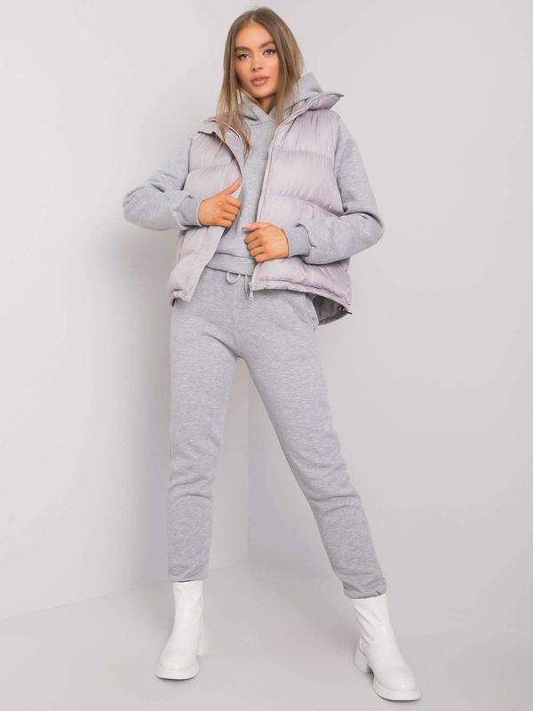 Fashionhunters Women's gray three-piece set