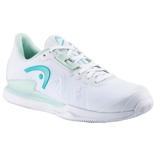 Head Women's Head Sprint Pro 3.5 Clay White/Aqua EUR 41 Tennis Shoes