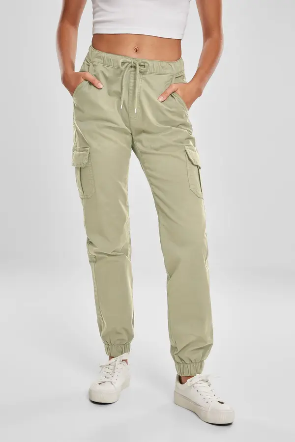 Urban Classics Women's high-waisted cargo jogging pants summerolive