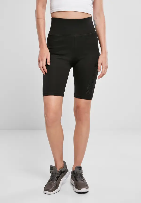 Urban Classics Women's high-waisted cycling shorts black/black