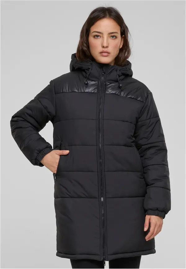 Urban Classics Women's Hooded Coat Mixed Black