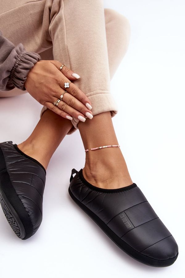 BIG STAR SHOES Women's Insulated Slippers Black Big Star