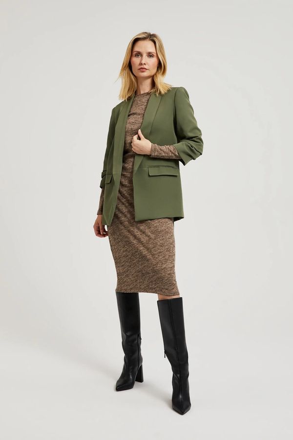 Moodo Women's jacket with 3/4 sleeves MOODO - olive green