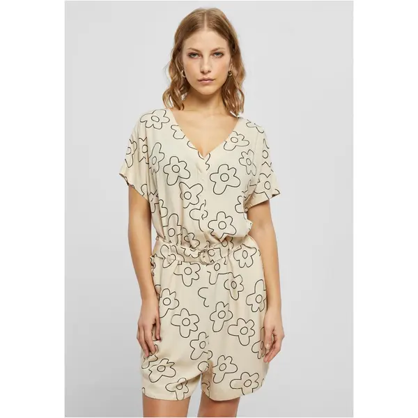 Urban Classics Women's jumpsuit with a short viscose strap made of soft seagrass flower